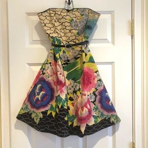 Moulinette Soeurs Floral Strapless Dress